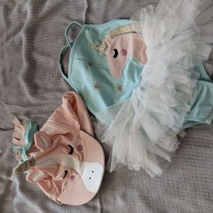 Mudpie swimming suit and hat